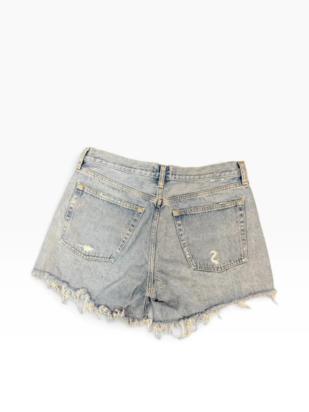 AGOLDE Parker Long Distressed Denim Cutoff Shorts – 29 – Light Wash- MSRP $148